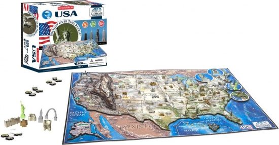 4D PUZZLE Cityscape Time panorama USA 964 dílků - obrázek 1