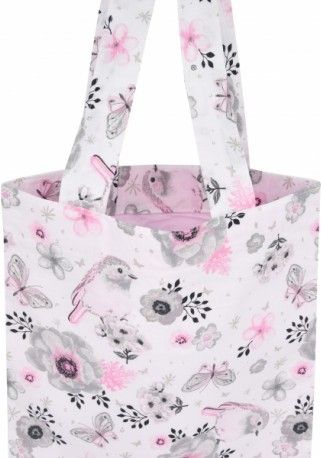 Bavlněná taška Baby Nellys Maxi pro mámy - Ptáčci růžoví - obrázek 1