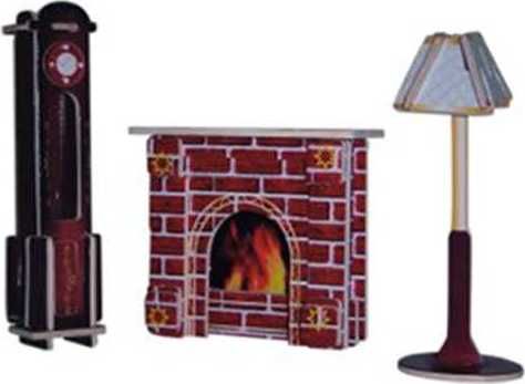 WOODCRAFT CONSTRUCTION KIT Woodcraft Dřevěné 3D puzzle krb - obrázek 1