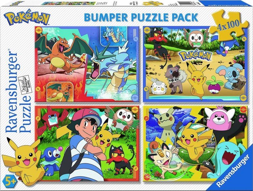 Ravensburger Puzzle 100 dílků 4 Puzzles - Pokemon - obrázek 1