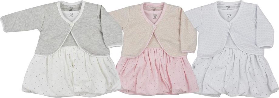 Kojenecké bavlněné šatičky s bolerkem Koala Dots smetanové 62 (3-6m) - obrázek 6