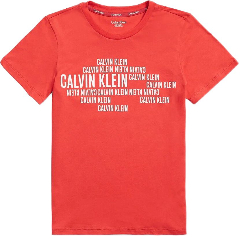Calvin Klein červené chlapecké tričko Tee - 10-12 - obrázek 2