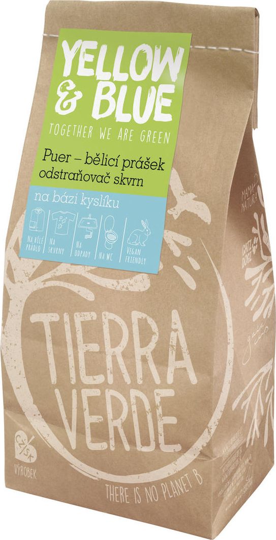Tierra Verde Puer – bělicí prášek a odstraňovač skvrn na bázi kyslíku Váha: 1 kg sáček - obrázek 1