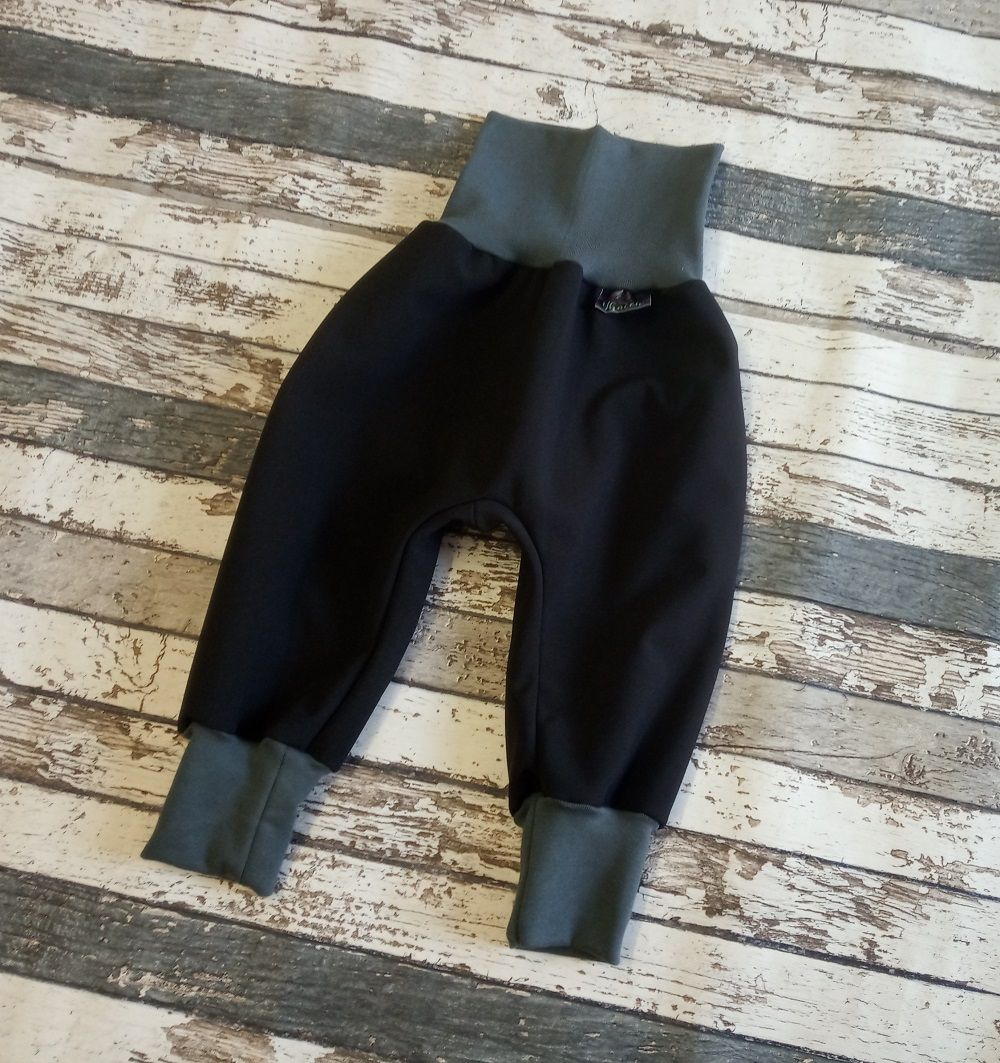 Softshellové kalhoty Yháček, zimní, černá/antracit Velikost: 110 - obrázek 1