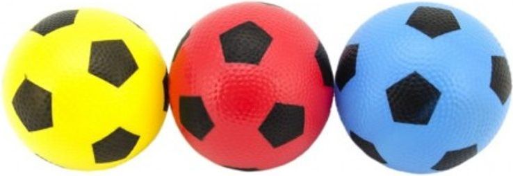Teddies Míček fotbal guma 12cm 6 barev v síťce - obrázek 3