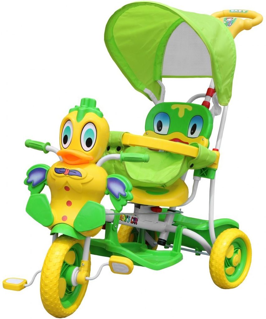 Mamido  Dětská tříkolka kačenka zelená  A11-2 Z - obrázek 1