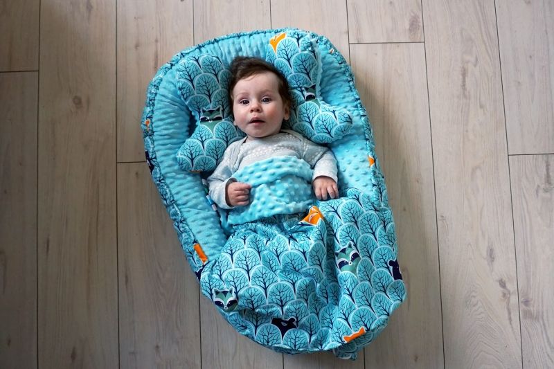 Baby Nellys Baby Nellys Sada komplet - oboustranné hnízdečko minky 60x90cm - Víla, minky červená, B19 - obrázek 6