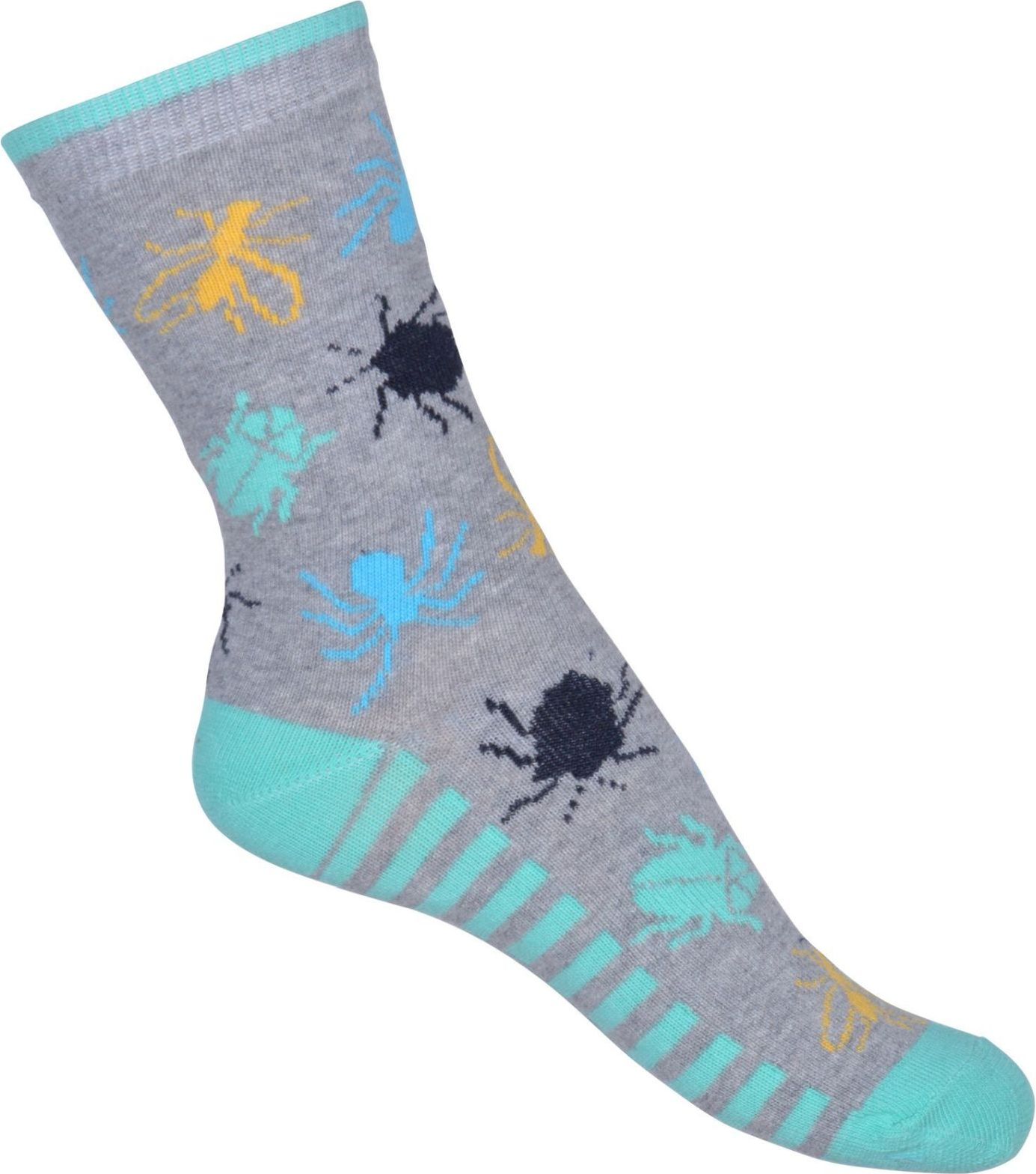 Melton Sock - Bugs - light grey melange 23-26 - obrázek 1