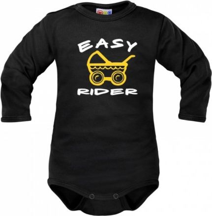 Body dlouhý rukáv Dejna Easy Rider - černé, Velikost koj. oblečení 62 (2-3m) - obrázek 1