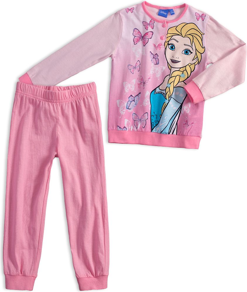 Dívčí pyžamo DISNEY FROZEN ELSA růžové quarzo Velikost: 104 - obrázek 1