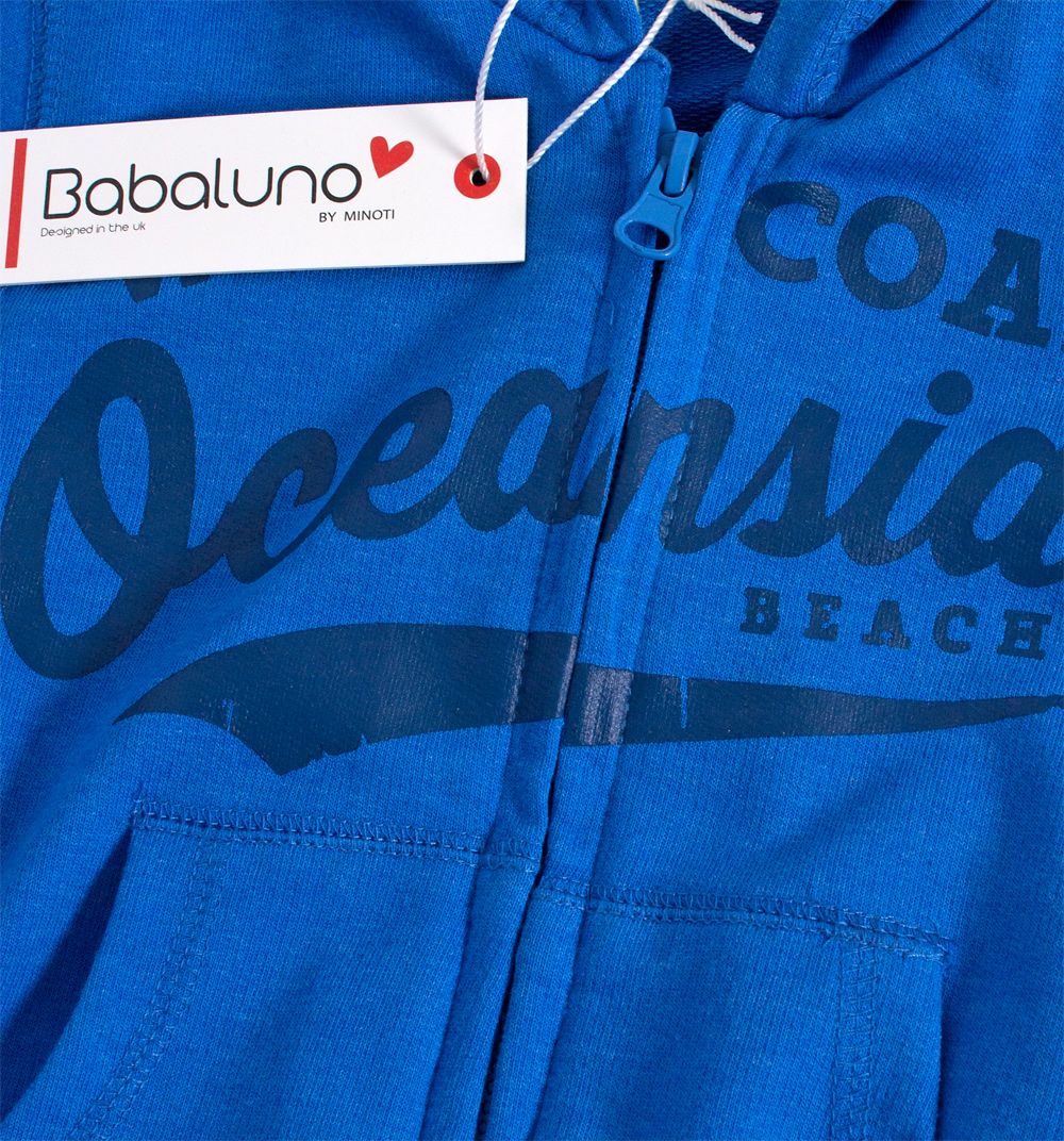 Kojenecká mikina s kapucí BABALUNO OCEANSIDE modrá Velikost: 56-62 - obrázek 3