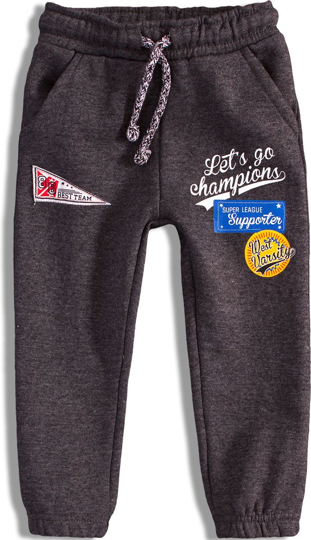 Chlapecké tepláky KNOT SO BAD TEAM tmavě šedé Velikost: 92 - obrázek 1