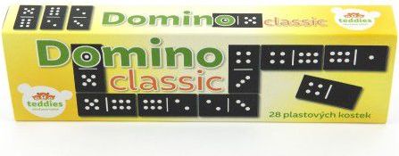 Classic Domino 28ks společenská hra plast v krabičce 21x6x3cm - obrázek 3