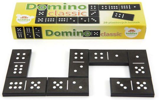 Classic Domino 28ks společenská hra plast v krabičce 21x6x3cm - obrázek 4