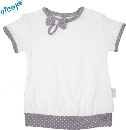 Bavlněné tričko Nicol, Paula - krátký rukáv, bílé, vel. 68 - obrázek 1