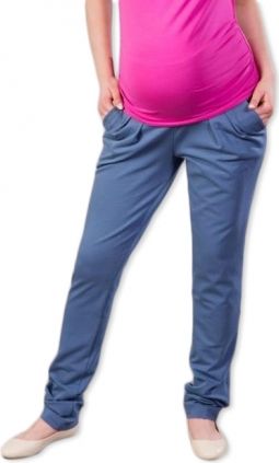 Těhotenské kalhoty/tepláky Gregx, Awan s kapsami - jeans, vel. S - obrázek 1
