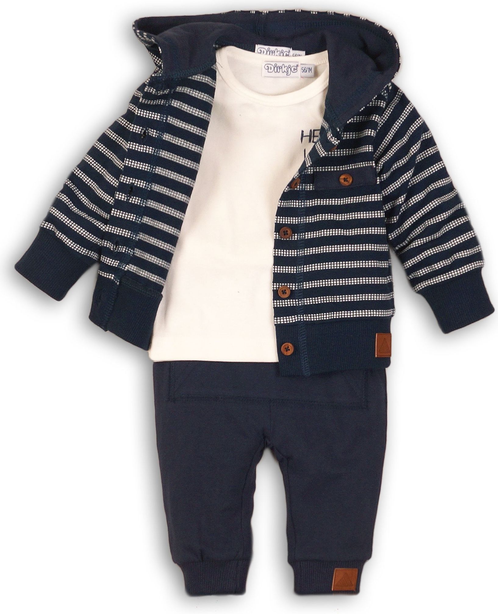 DIRKJE Set 3-dílný B-SO FRESH HELLO LITTLE BOY 86 Navy - obrázek 1