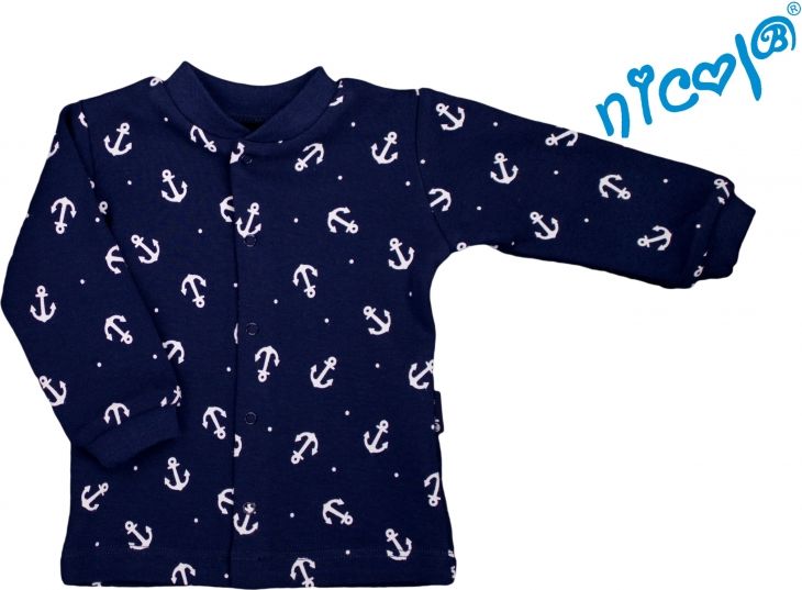 Nicol Novorozenecká bavlněná košilka Nicol, Sailor - tm. modrá, vel. 56 56 (1-2m) - obrázek 1