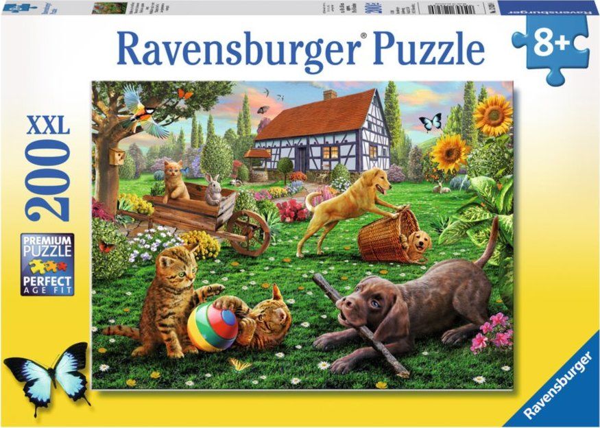 RAVENSBURGER Puzzle Hrátky na zahradě XXL 200 dílků - obrázek 2