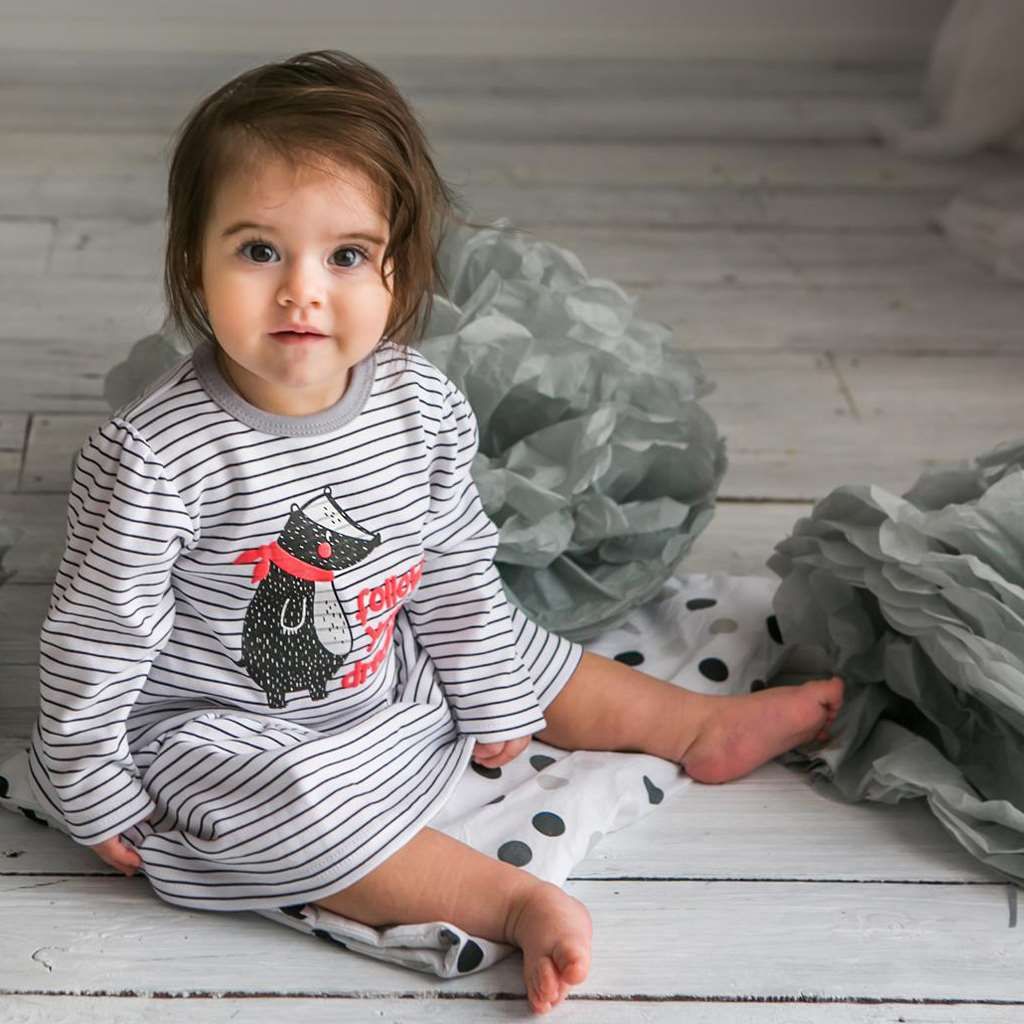 Kojenecké šatičky Koala Jezevec s nápisem 80 (9-12m) - obrázek 3