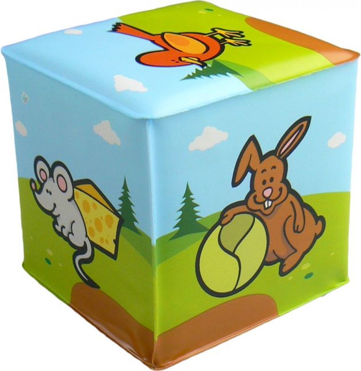 Teddies kostka moje první zvířátka 7 x 7 cm 4 ks v sáčku - obrázek 1