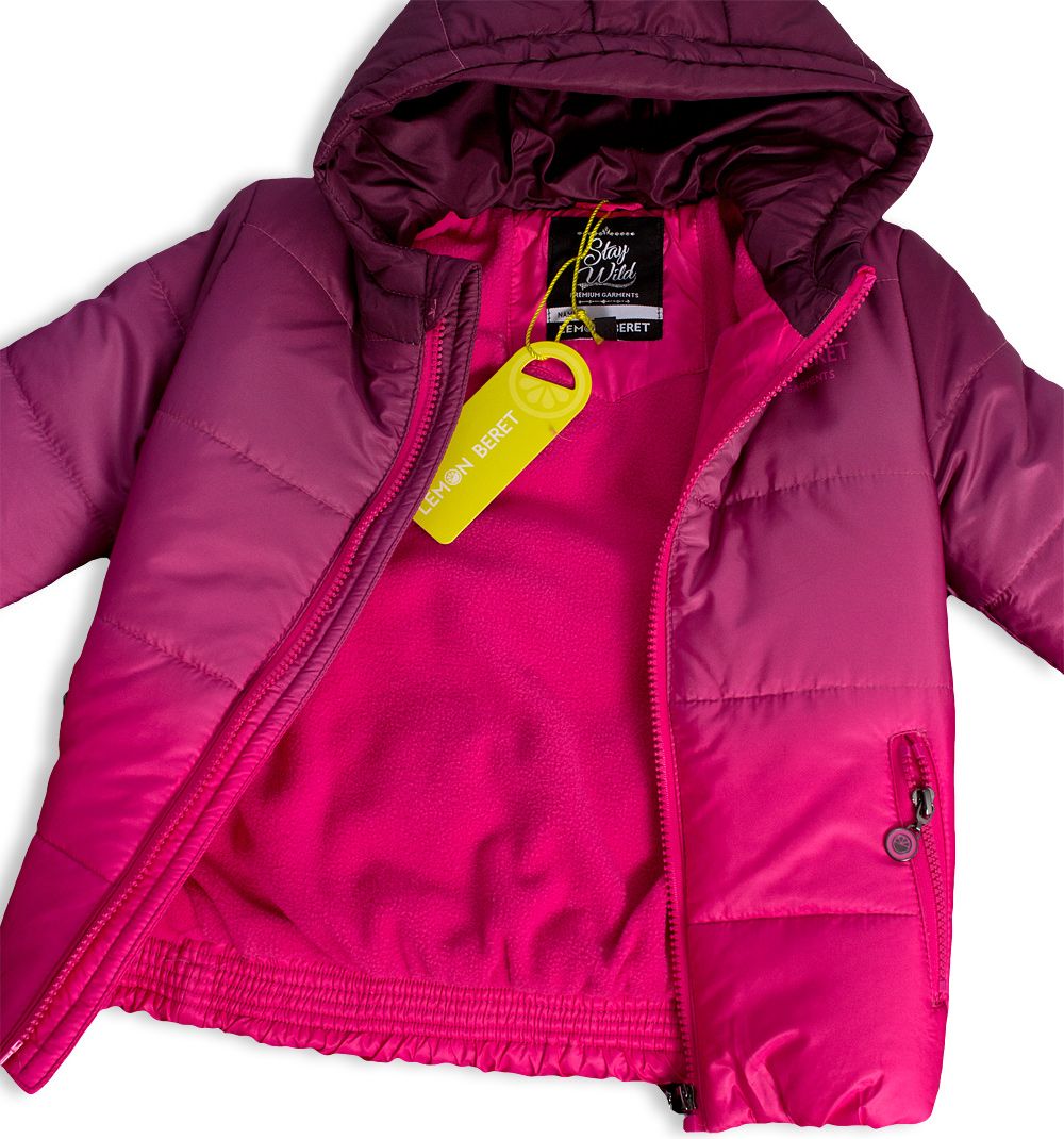 Dívčí zimní bunda LEMON BERET RAINBOW růžová Velikost: 116-122 - obrázek 3