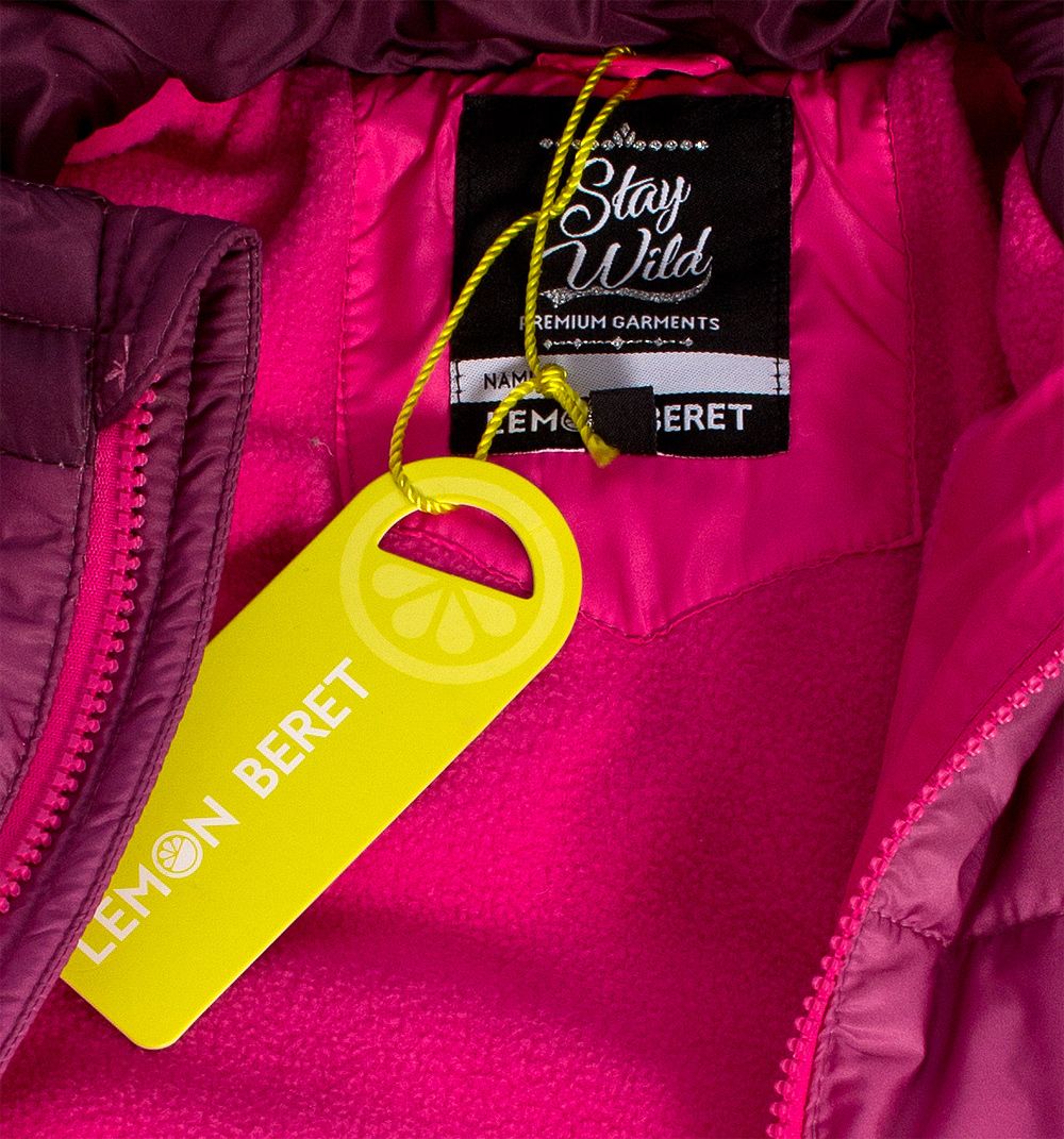 Dívčí zimní bunda LEMON BERET RAINBOW růžová Velikost: 116-122 - obrázek 4