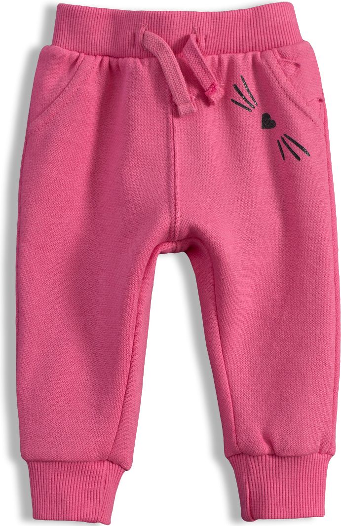 Dětské tepláčky KNOT SO BAD CAT růžové Velikost: 68 - obrázek 1