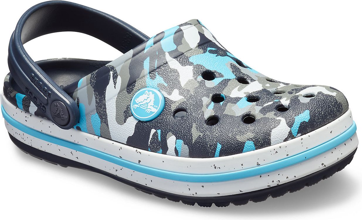 Crocs barevné maskáčové pantofle Crocband Camo Spec Clog Blue/Camo - 29/30 - obrázek 2