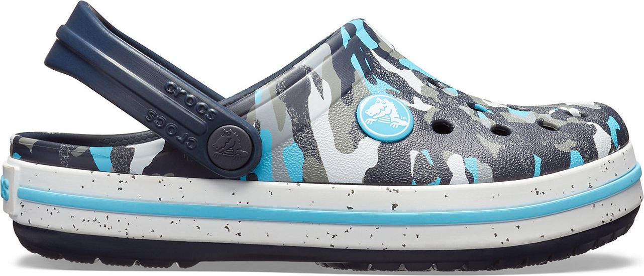 Crocs barevné maskáčové pantofle Crocband Camo Spec Clog Blue/Camo - 29/30 - obrázek 3