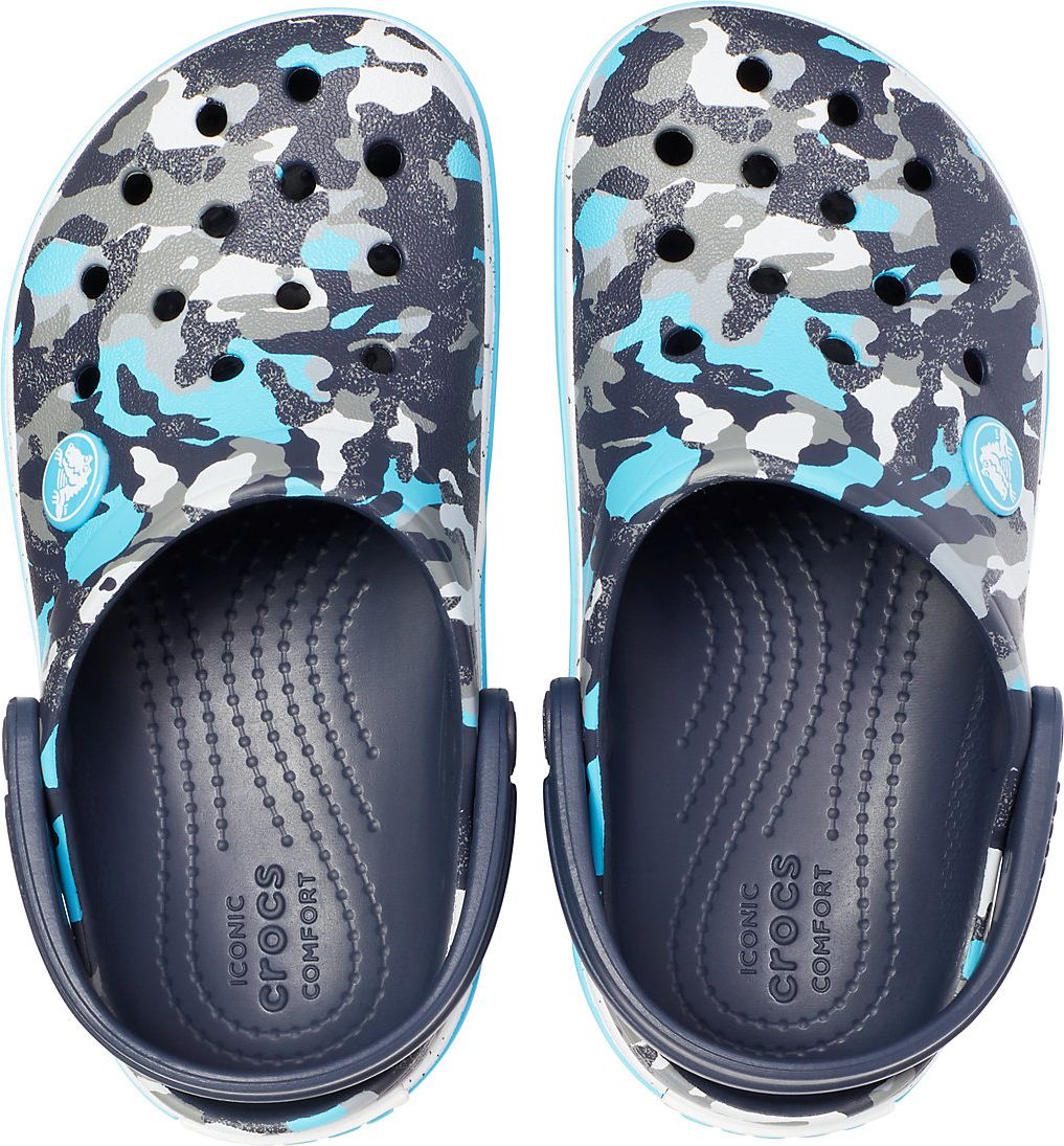Crocs barevné maskáčové pantofle Crocband Camo Spec Clog Blue/Camo - 29/30 - obrázek 4