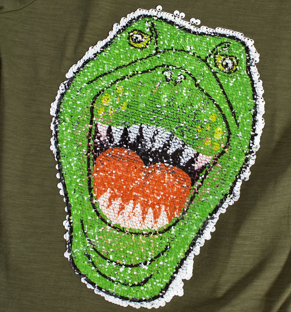 Chlapecké tričko s překlápěcími flitry LEMON BERET DINO zelené Velikost: 92-98 - obrázek 2