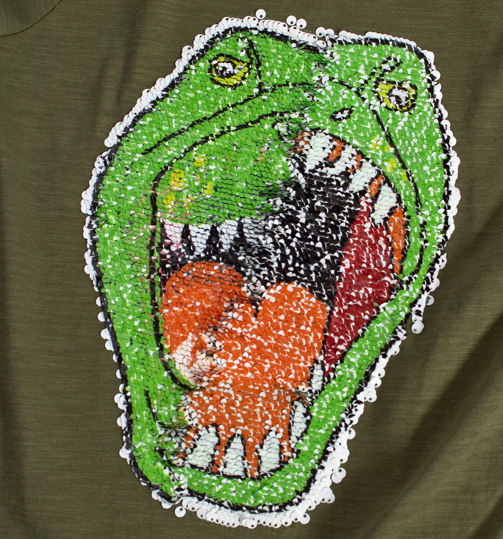 Chlapecké tričko s překlápěcími flitry LEMON BERET DINO zelené Velikost: 92-98 - obrázek 3