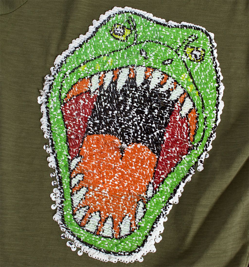 Chlapecké tričko s překlápěcími flitry LEMON BERET DINO zelené Velikost: 92-98 - obrázek 4
