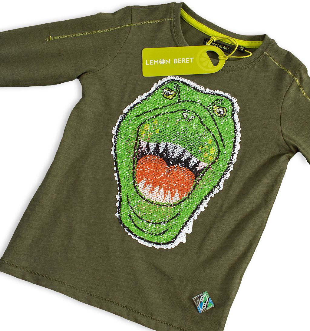 Chlapecké tričko s překlápěcími flitry LEMON BERET DINO zelené Velikost: 92-98 - obrázek 5