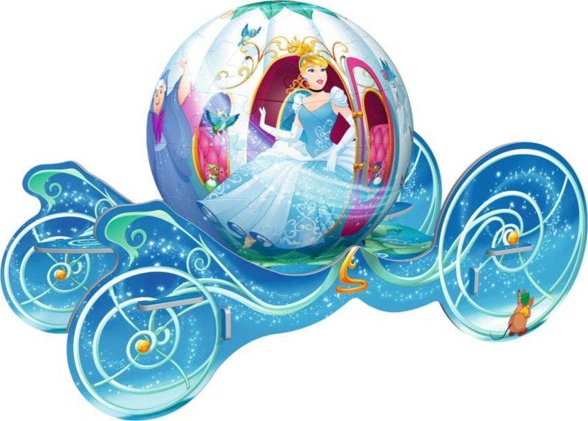 RAVENSBURGER Puzzleball Kočár Popelky 72 dílků - obrázek 1