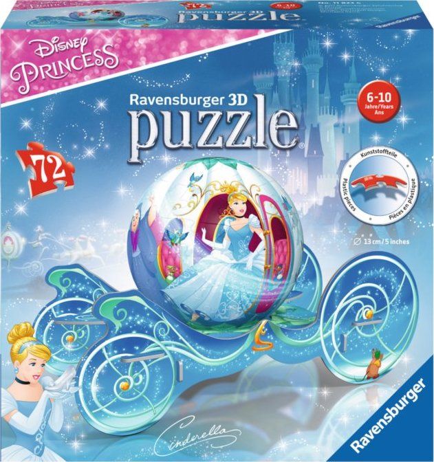 RAVENSBURGER Puzzleball Kočár Popelky 72 dílků - obrázek 2