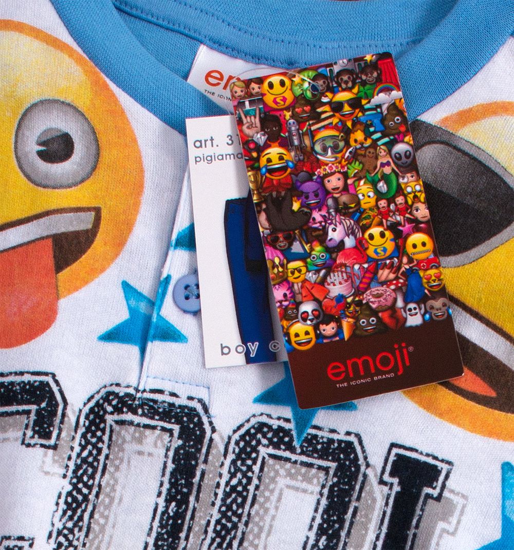 Chlapecké pyžamo EMOJI SMAJLÍK světle modré Velikost: 104 - obrázek 2