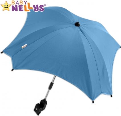 Slunečník, deštník  do kočárku Baby Nellys ® - modrý - obrázek 1