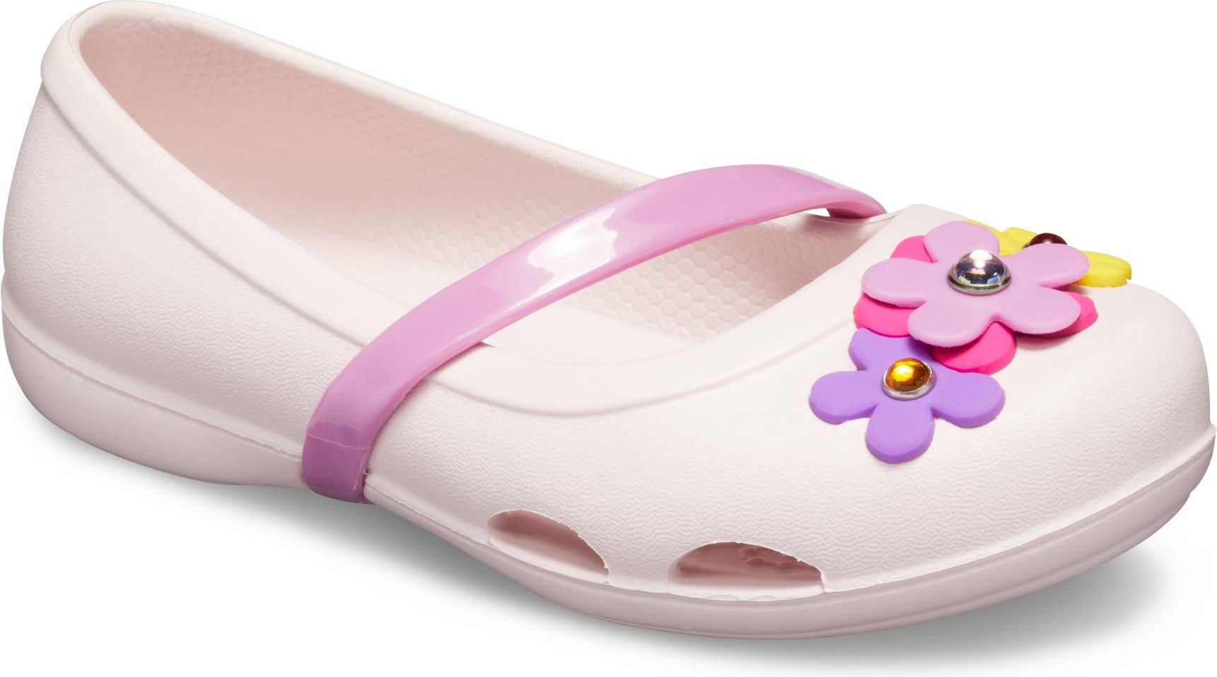 Crocs růžové dívčí baleríny Lina Charm Flat Barely Pink - 32/33 - obrázek 2