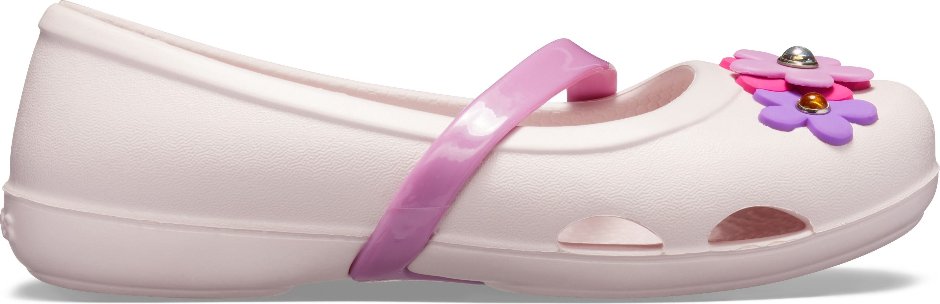 Crocs růžové dívčí baleríny Lina Charm Flat Barely Pink - 32/33 - obrázek 3