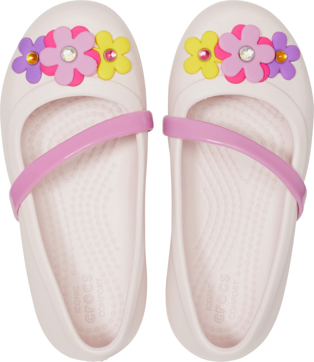 Crocs růžové dívčí baleríny Lina Charm Flat Barely Pink - 32/33 - obrázek 4