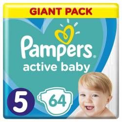 Pampers Active Baby-Dry vel. 5 Junior dětské pleny 64 ks - obrázek 1