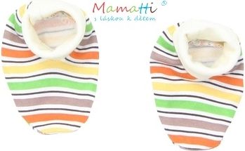 Botičky/ponožtičky BAVLNA Mamatti - CAR - barevné proužky - obrázek 1