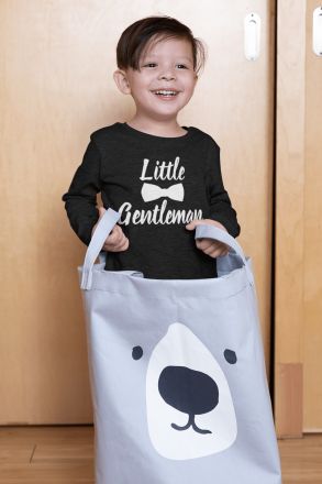 KIDSBEE Chlapecké bavlněné tričko Little Gentleman - černé, vel. 134 - obrázek 1