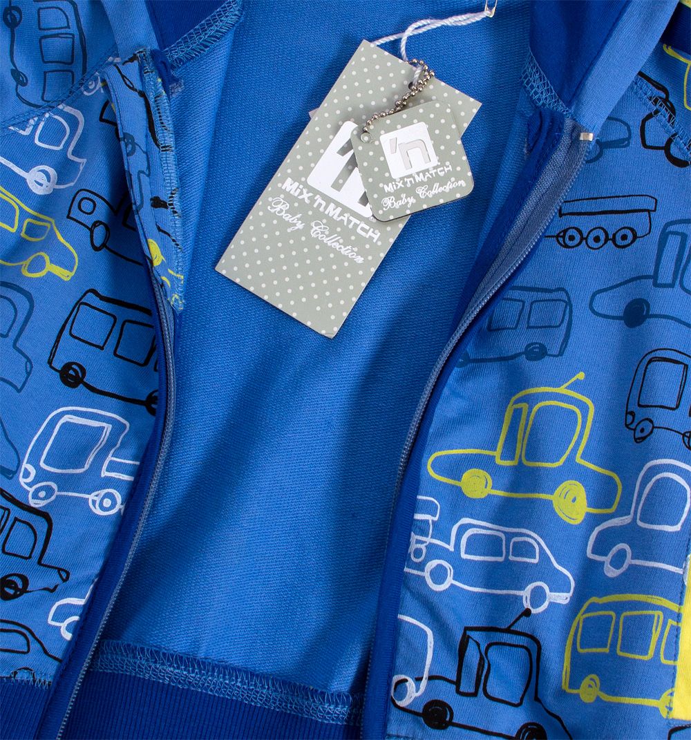 Mix´nMATCH Dětská mikina MixńMATCH CARS modrá Velikost: 86 - obrázek 3