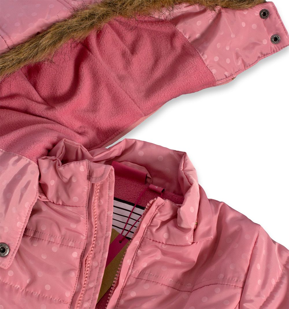 Dívčí zimní bunda KNOT SO BAD PUNTÍKY růžová Velikost: 92 - obrázek 5