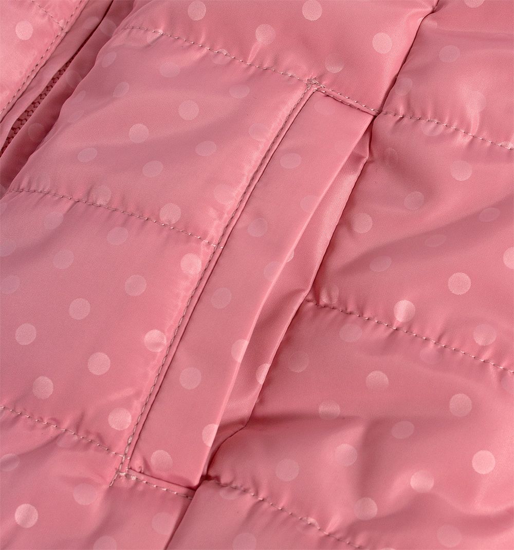 Dívčí zimní bunda KNOT SO BAD PUNTÍKY růžová Velikost: 92 - obrázek 6