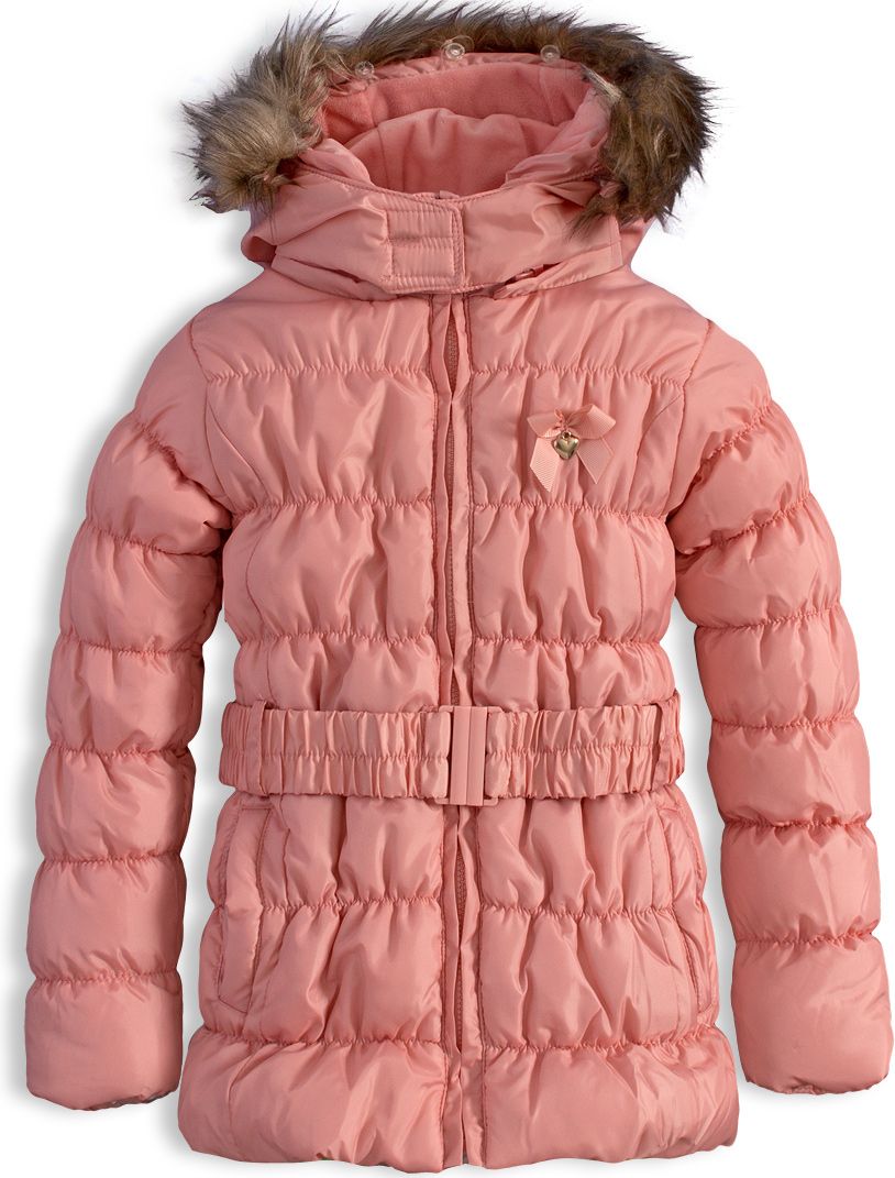 Dívčí zimní bunda KNOT SO BAD HEART růžová Velikost: 110 - obrázek 1