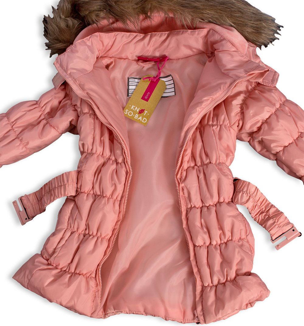 Dívčí zimní bunda KNOT SO BAD HEART růžová Velikost: 110 - obrázek 3